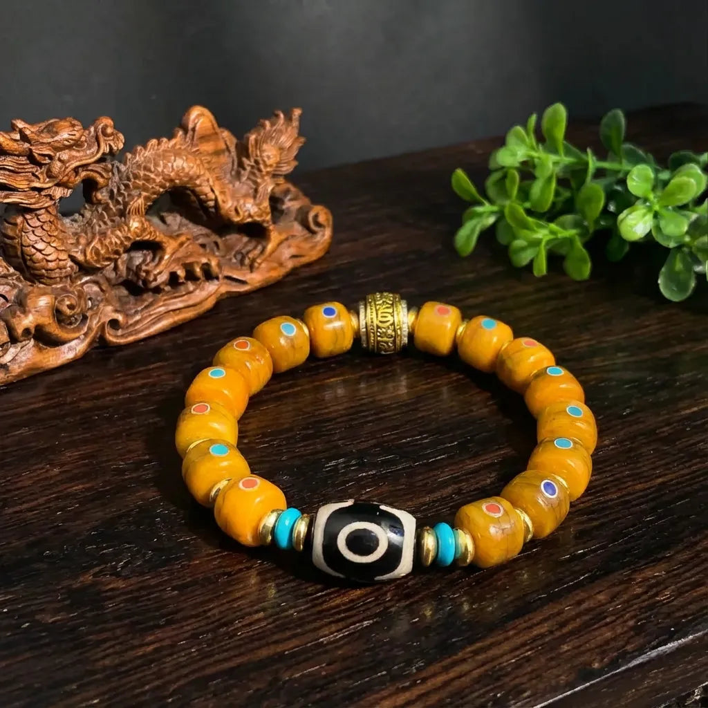 Yellow Yak Bone Bracelet - Power