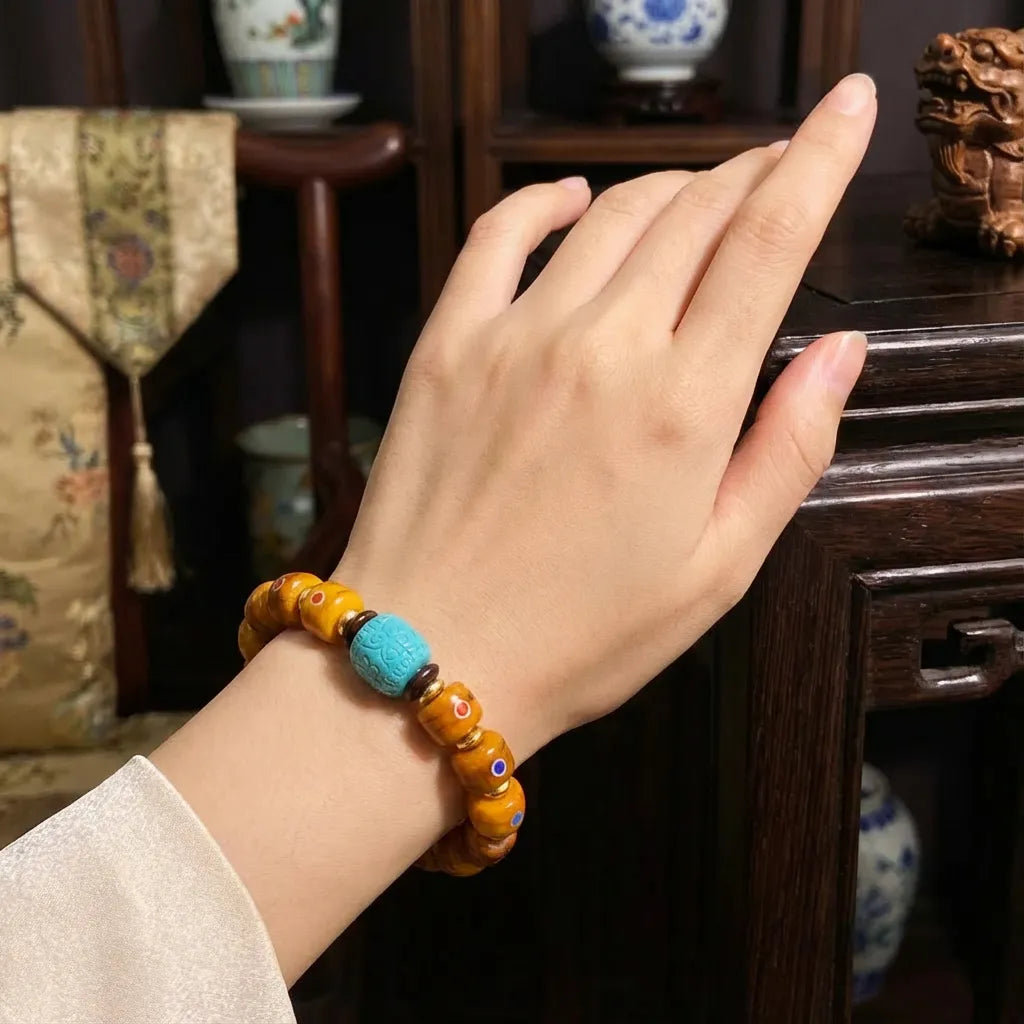 Yellow Yak Bone Bracelet - Power