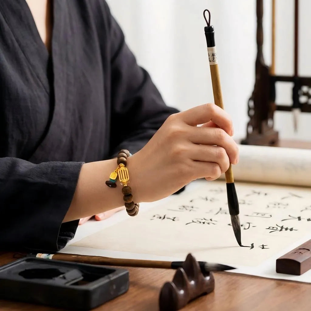 Brown Agarwood Oud Bracelet - Peace