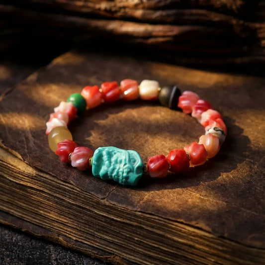 Red Bone Blossom Bracelet- Protetion