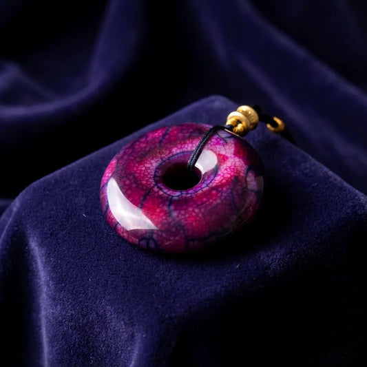 Violet Agate Pendant Necklace - Energy Harmony