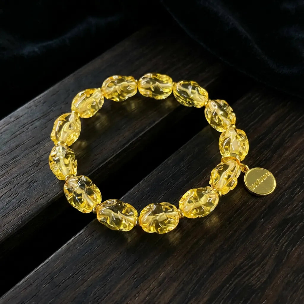 Yellow Liuli Bracelet - Blessing