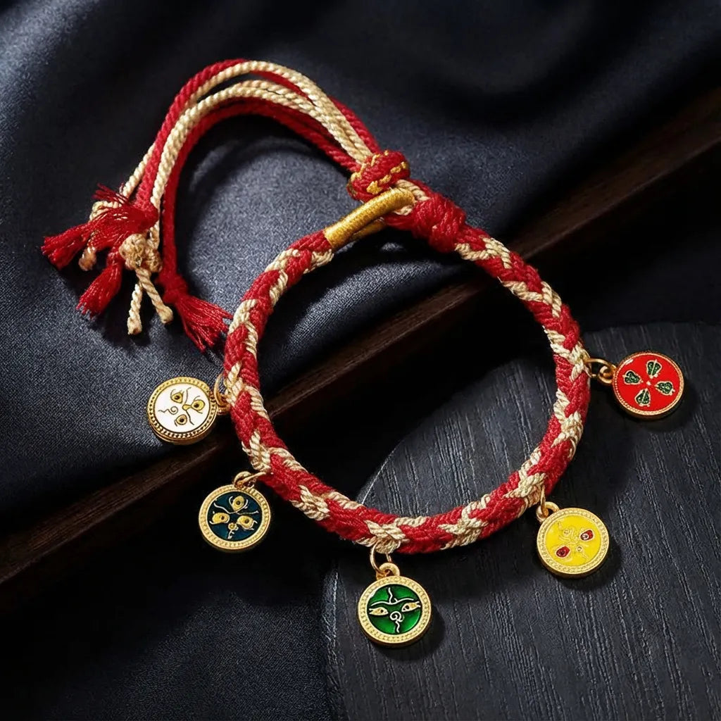 Five-Colored Woven Bracelet - Wealth