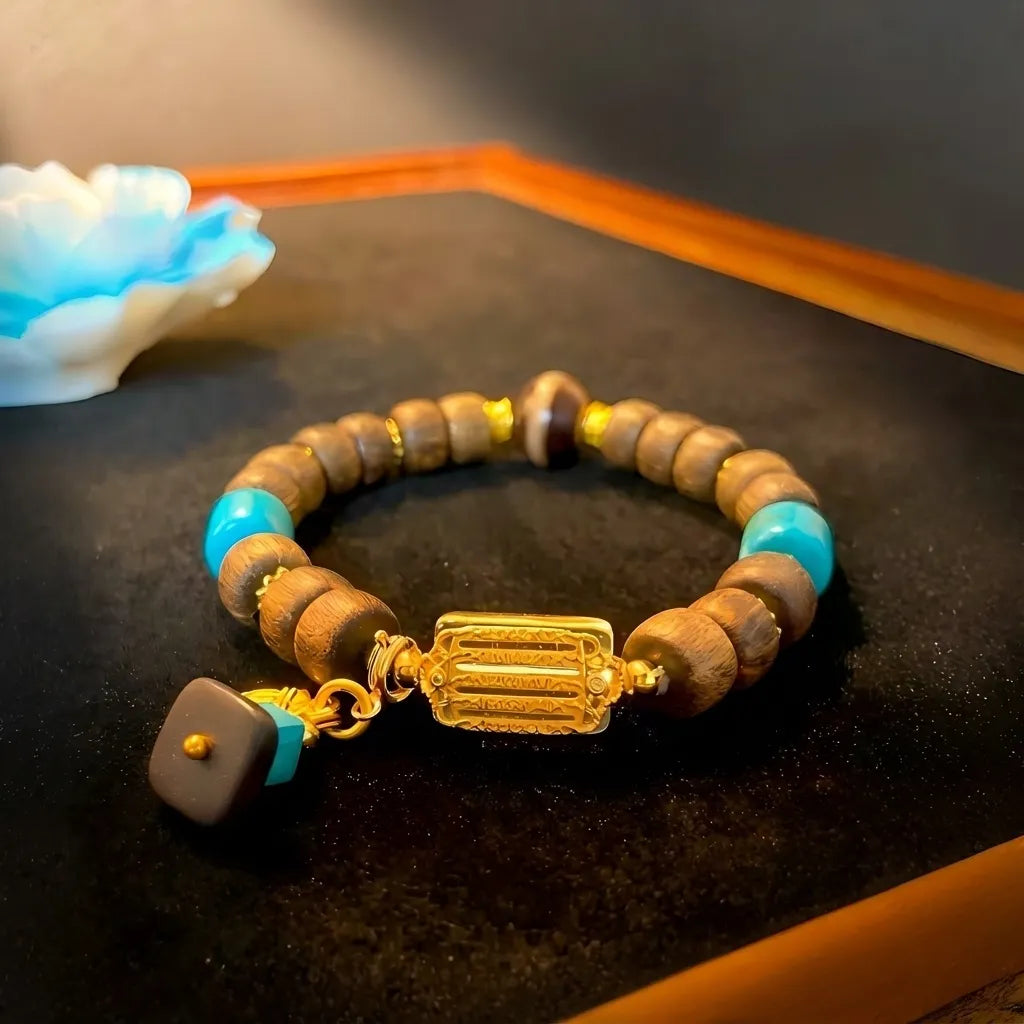 Brown Agarwood Oud Bracelet - Peace