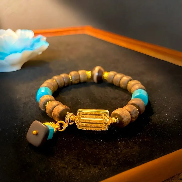 Brown Agarwood Oud Bracelet - Peace