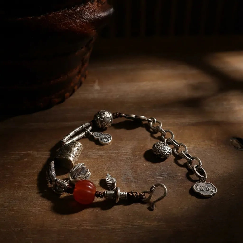 Silver Alloy Bracelet - Good Fortune