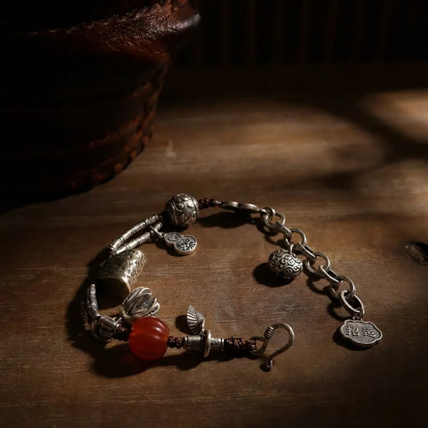 Silver Alloy Bracelet - Good Fortune