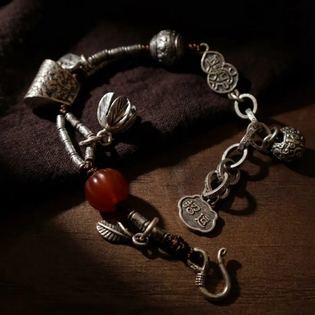 Silver Alloy Bracelet - Good Fortune