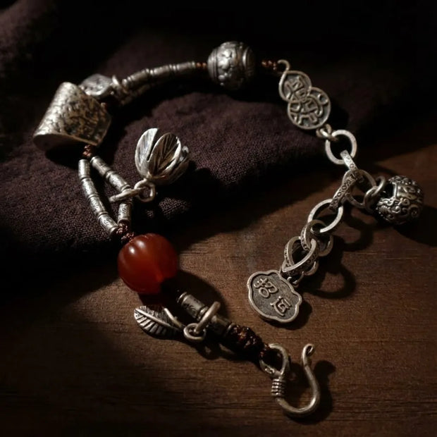 Silver Alloy Bracelet - Good Fortune