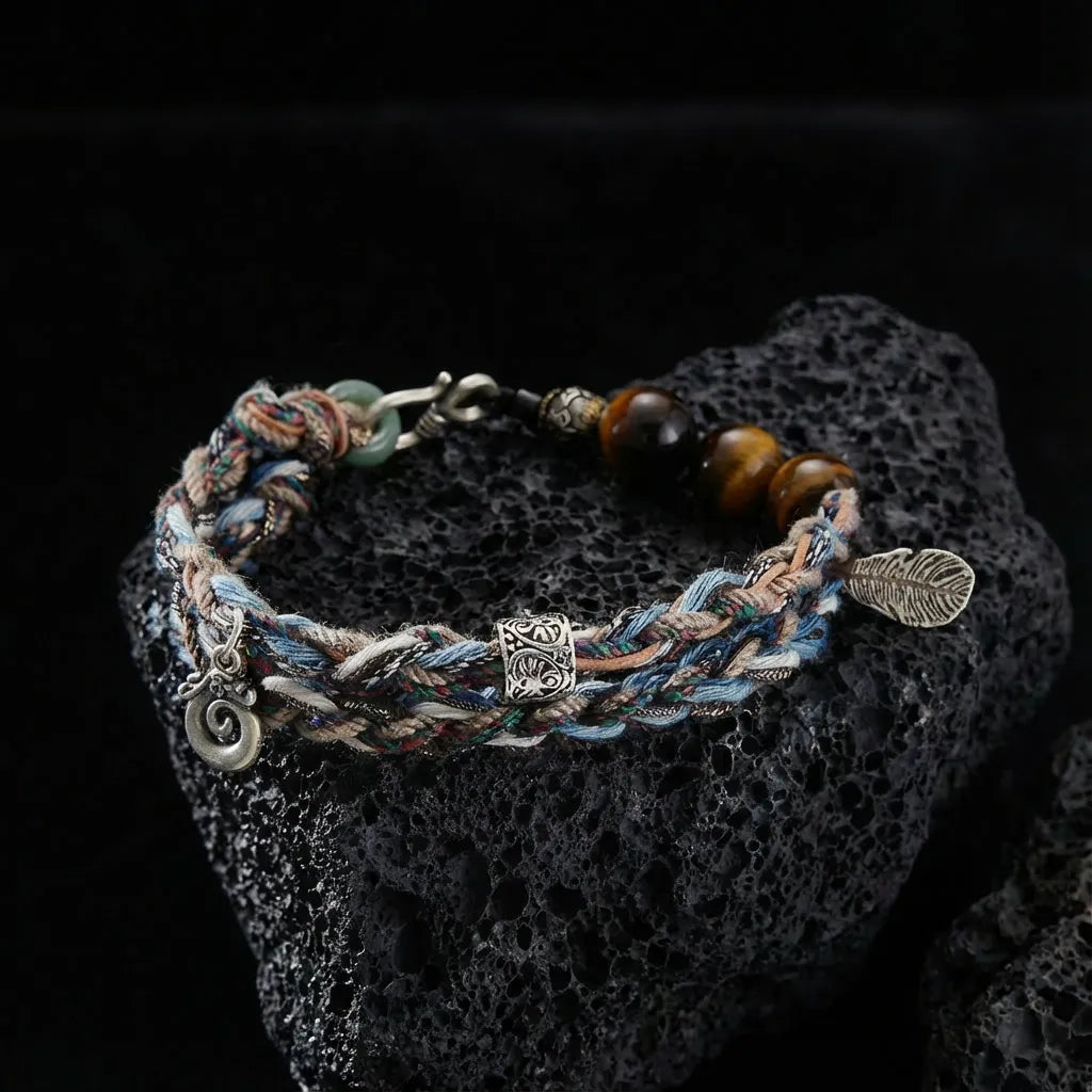 Blue Cotton Rope Bracelet - Harmony