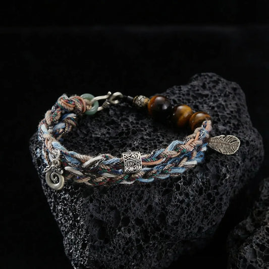 Blue Cotton Rope Bracelet - Harmony