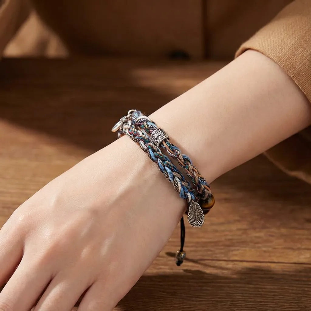Blue Cotton Rope Bracelet - Harmony