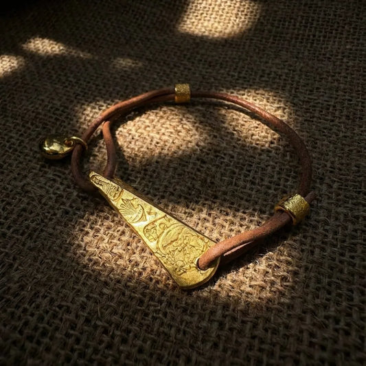 Brown Cowhide Bracelet - Wealth