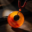 Yellow Agate Buddha Dzi Bead Pendant – Healing
