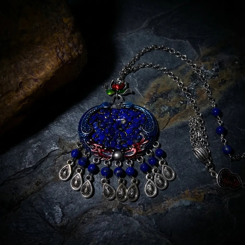 Lapis Lazuli Pendant Necklace - Protection