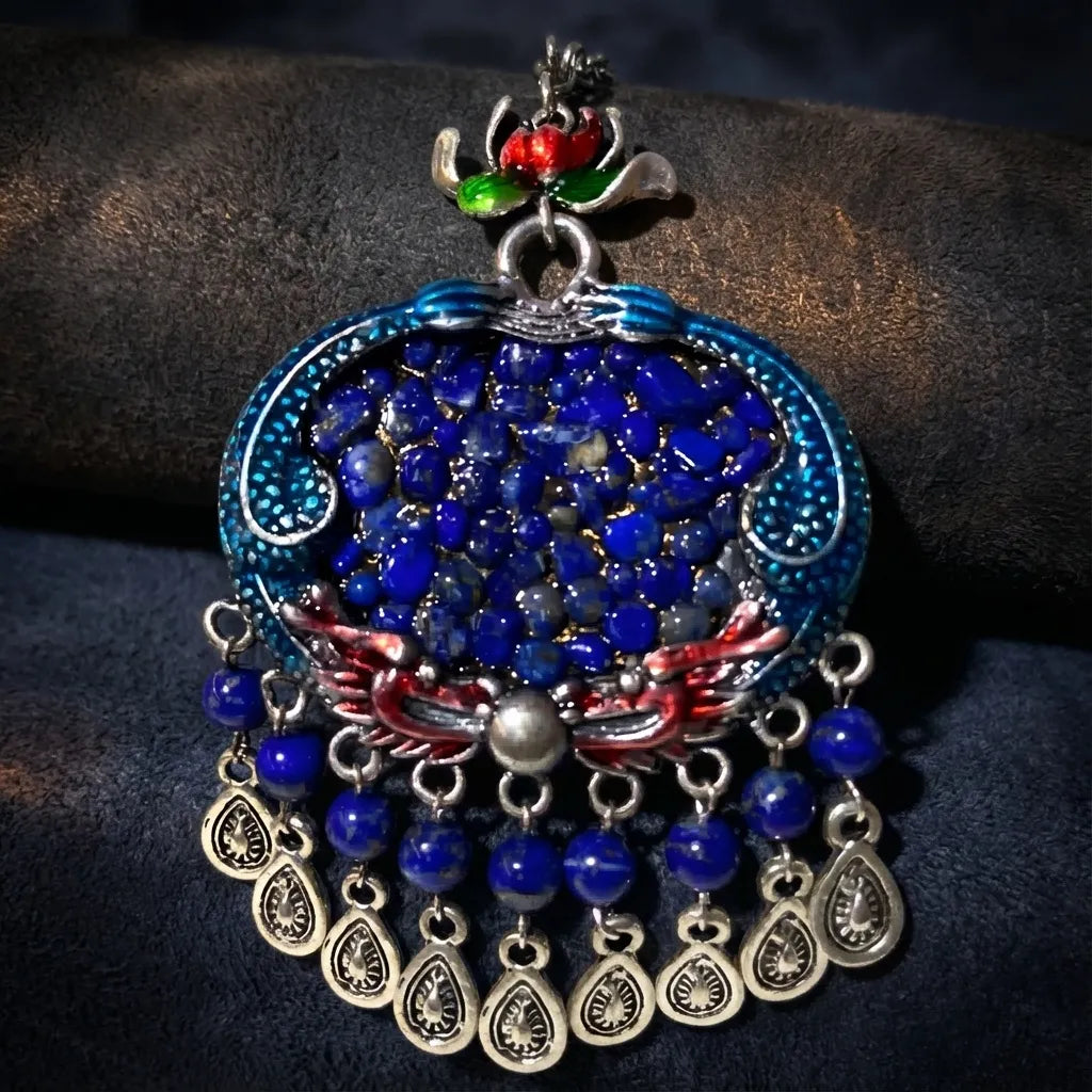 Lapis Lazuli Pendant Necklace - Protection