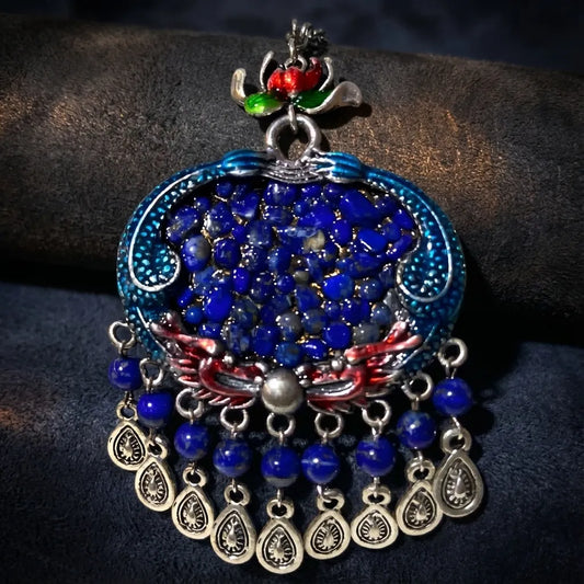 Lapis Lazuli Pendant Necklace - Protection