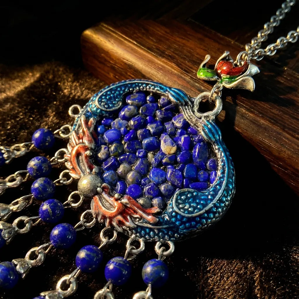 Lapis Lazuli Pendant Necklace - Protection