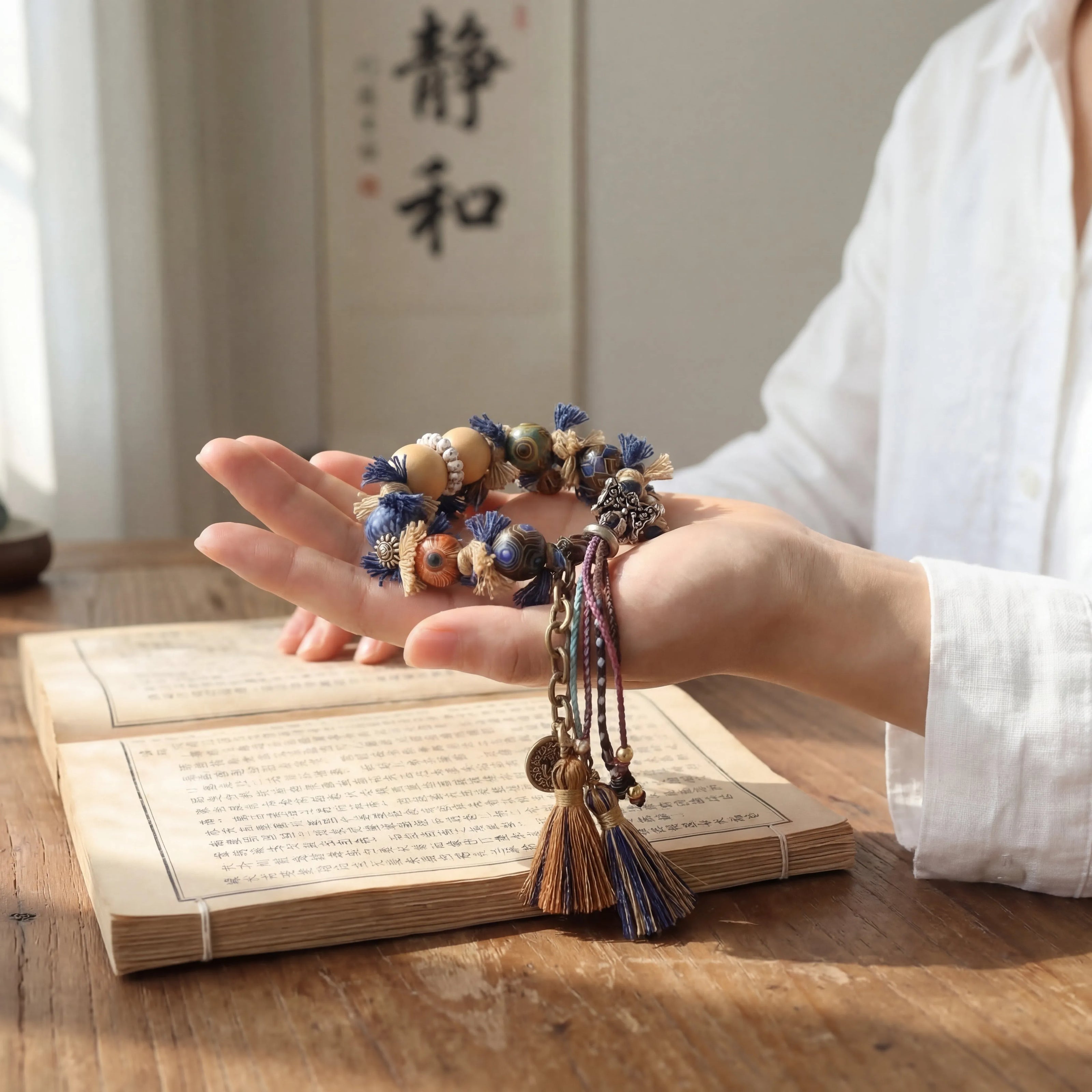 Blue Braided Bracelet - Protection