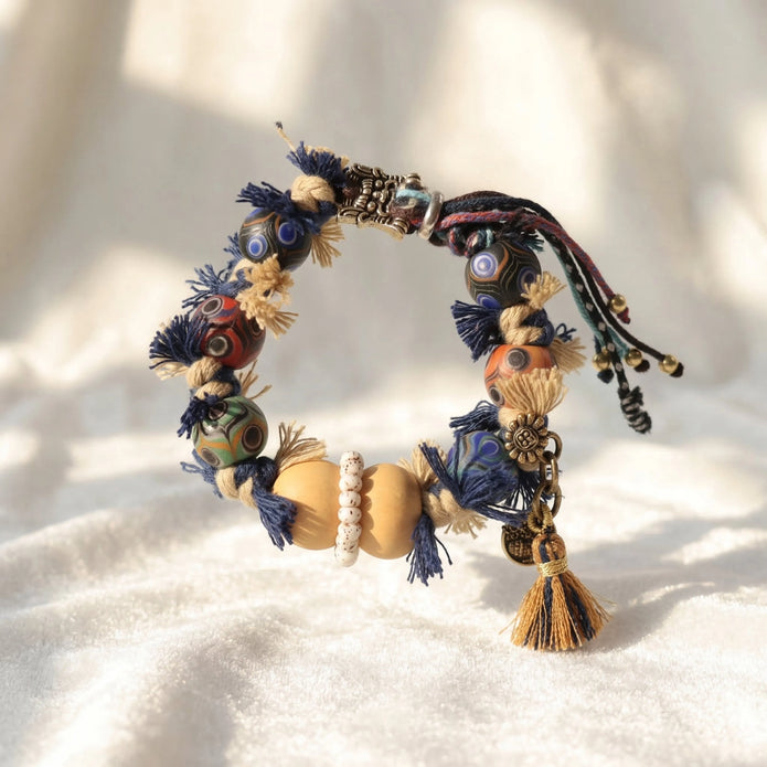 Blue Braided Bracelet - Protection