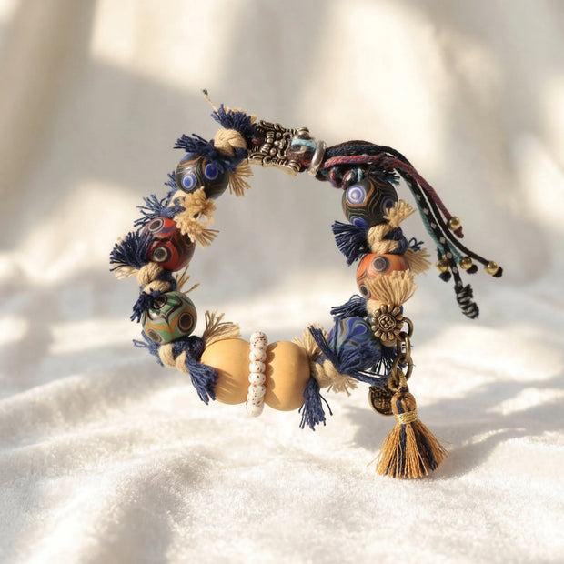 Blue Braided Bracelet - Protection