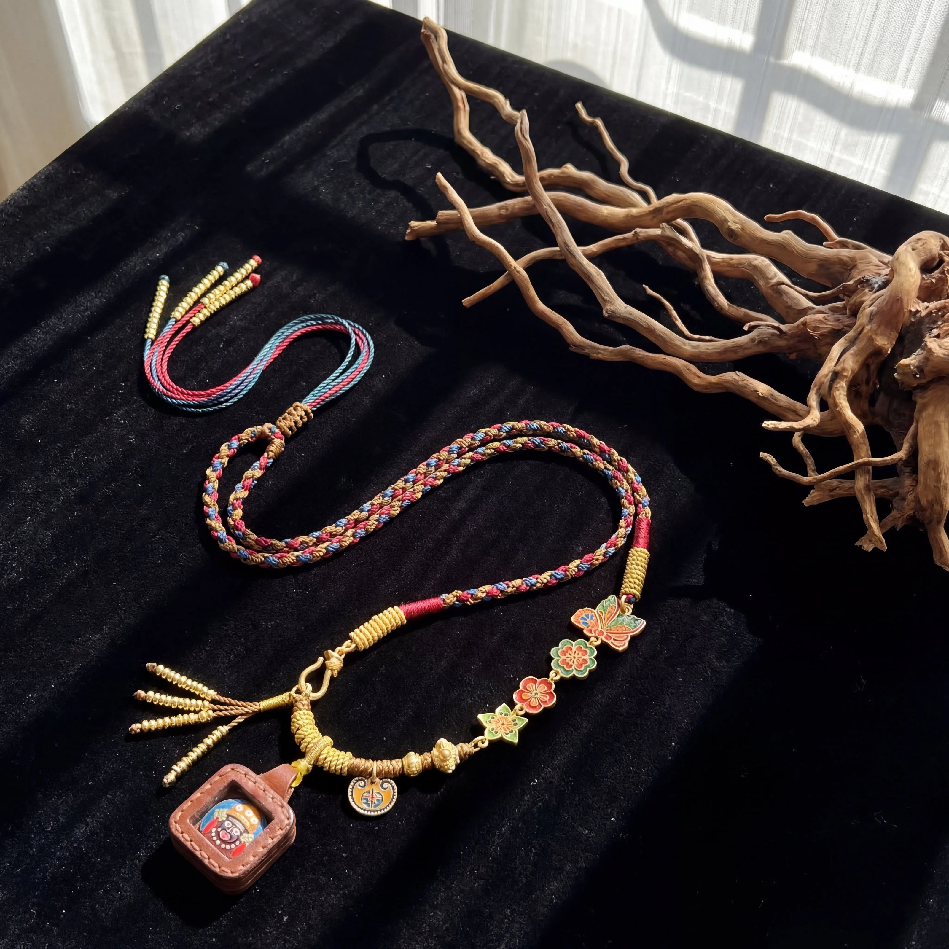 Multicolor Thangka Necklace - Wealth