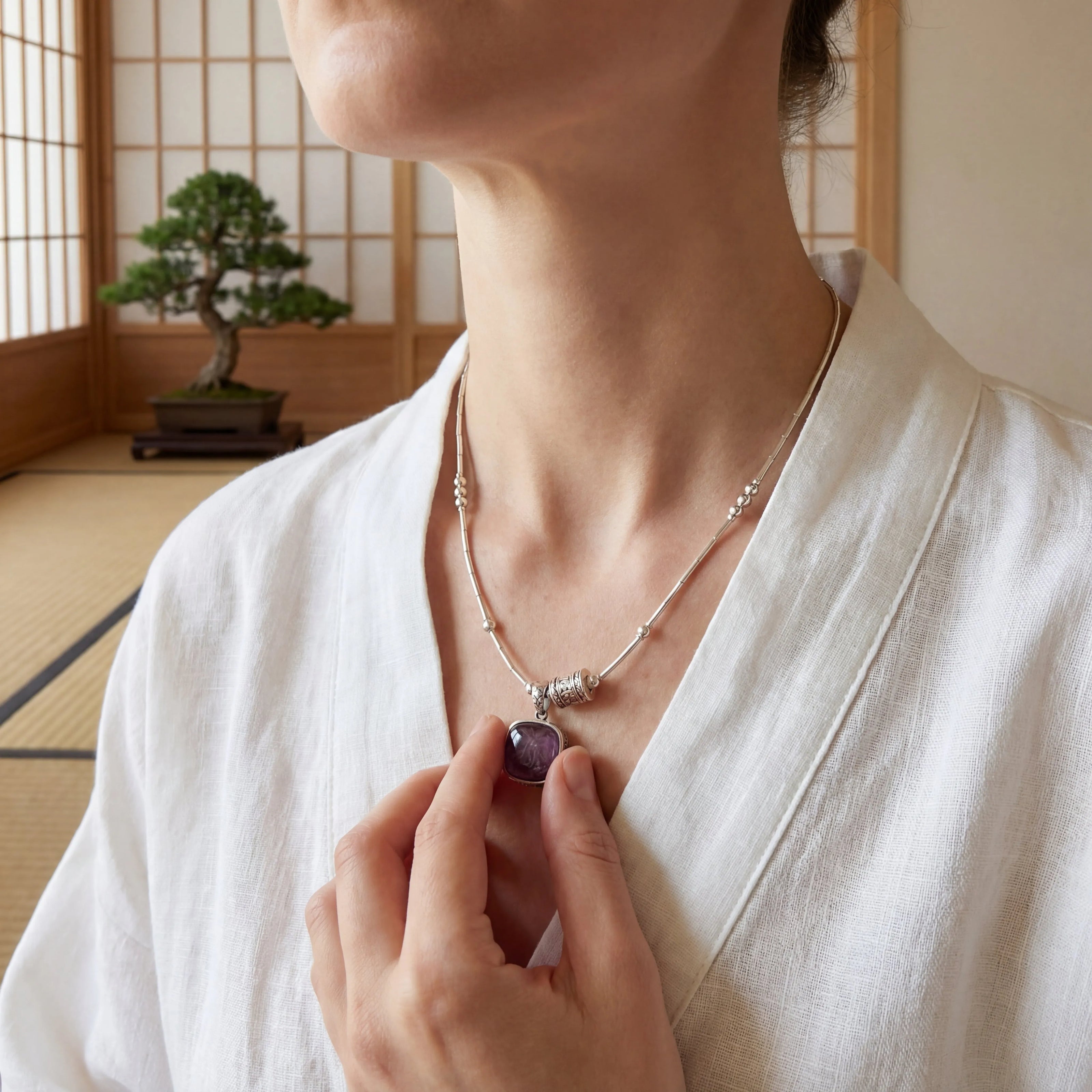 Amethyst Necklace-Wealth