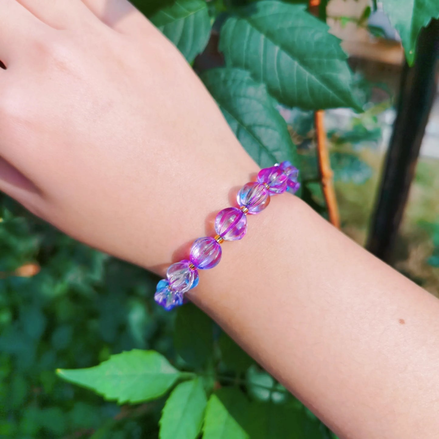Violet Glass Bracelet - Cleansing