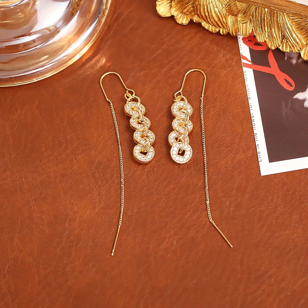 Feng Shui Lucky Coin Drop Earrings – Attract Wealth, Luck & Positive Energy