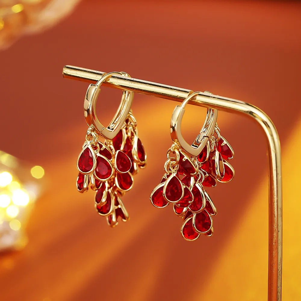 Feng Shui Red Waterdrop Earrings – Attract Love, Passion & Positive Energy