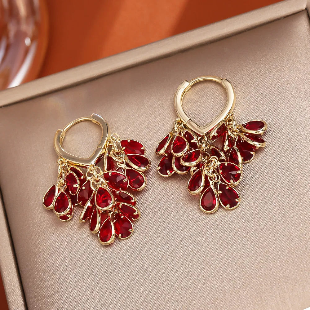 Feng Shui Red Waterdrop Earrings – Attract Love, Passion & Positive Energy