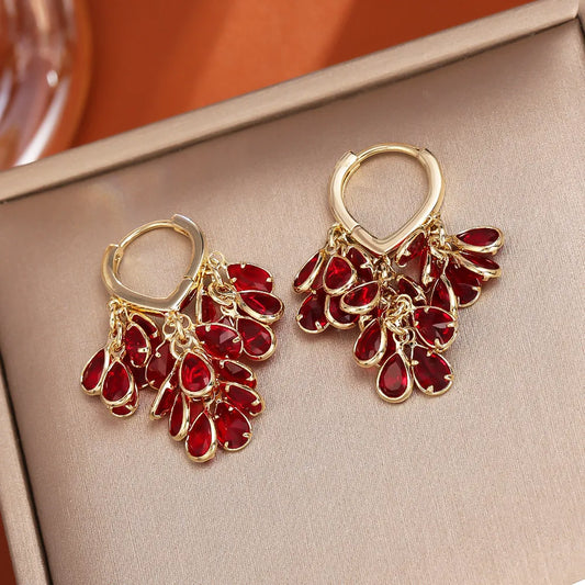 Feng Shui Red Waterdrop Earrings – Attract Love, Passion & Positive Energy
