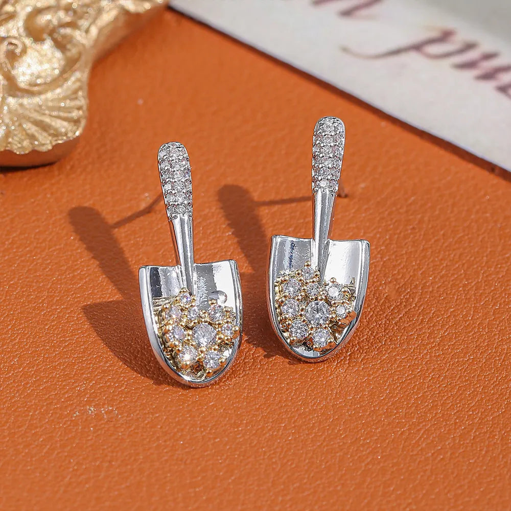 Feng Shui Treasure Shovel Earrings – Attract Wealth, Opportunities & Good Energy